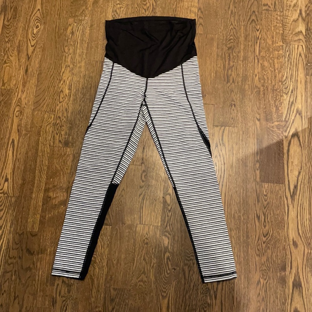 PinkBlush stripe maternity leggings - large